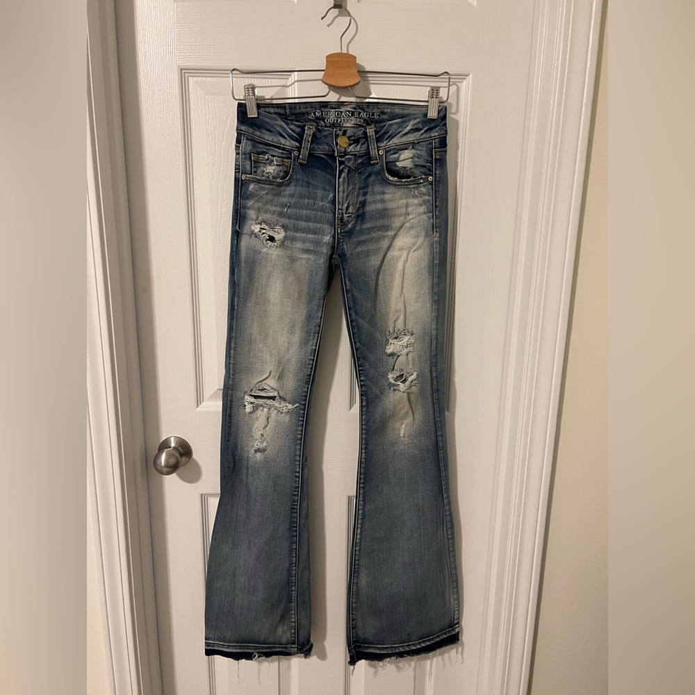 American Eagle Boho jeans, size 4